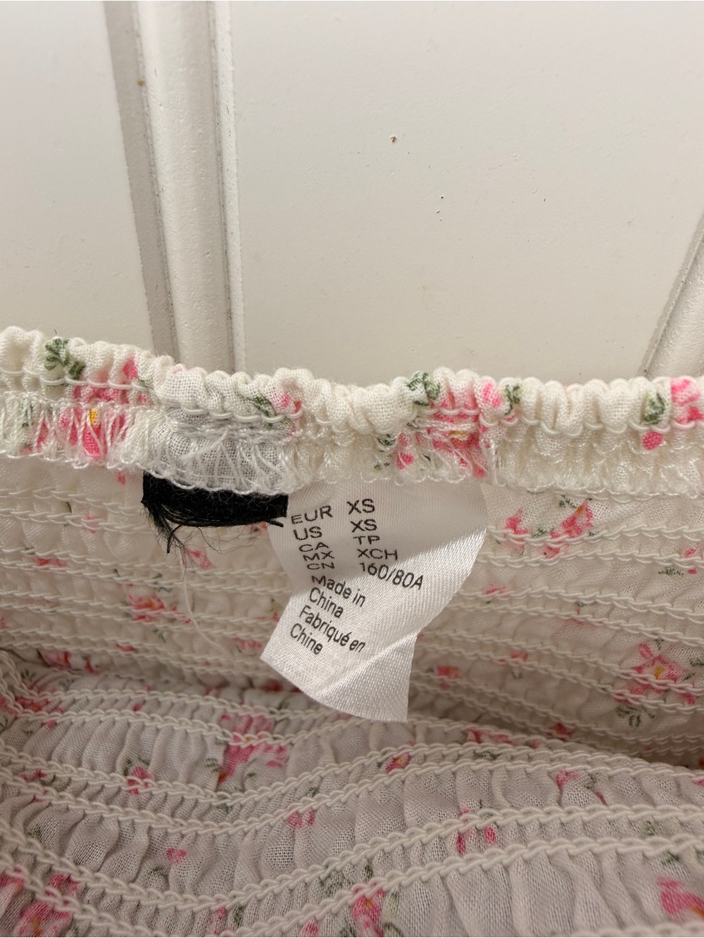 Juniors' Cottage Core Pink Floral Puff-Sleeve Midi Dress with Smocking, Size XS - Picture 6 of 12